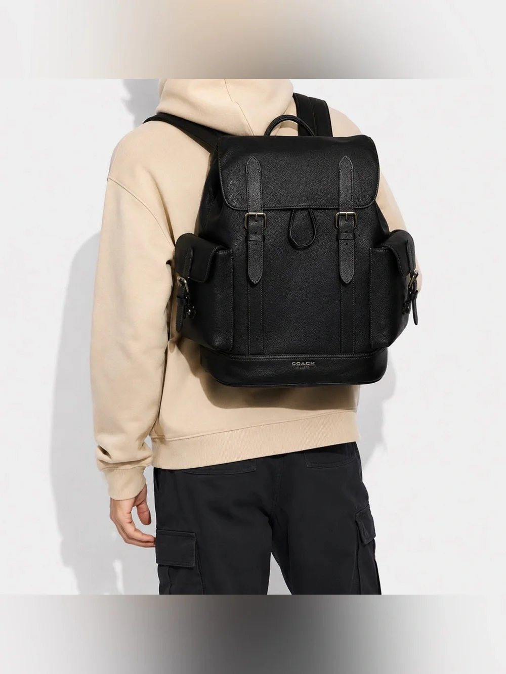 Hudson Backpack In Signature Leather